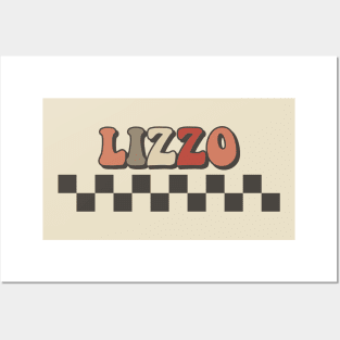 LIZZO Checkered Retro Groovy Style Posters and Art